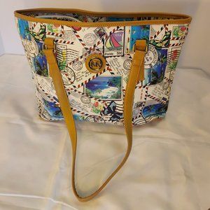Kim Rogers Saffiano Postcard Tote Bag